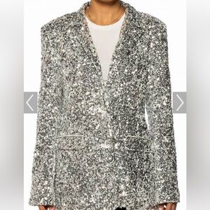 Glamorous Azalea Wang Silver Sequin Blazer size Small